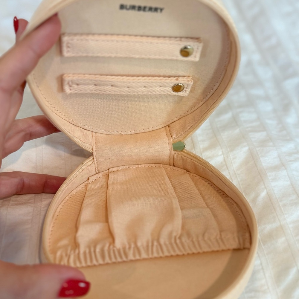 Burberry Pink Round Cosmetic Pouch - Picture 2 of 3